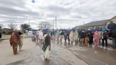 Sangat during Nishan Sahib Sewa